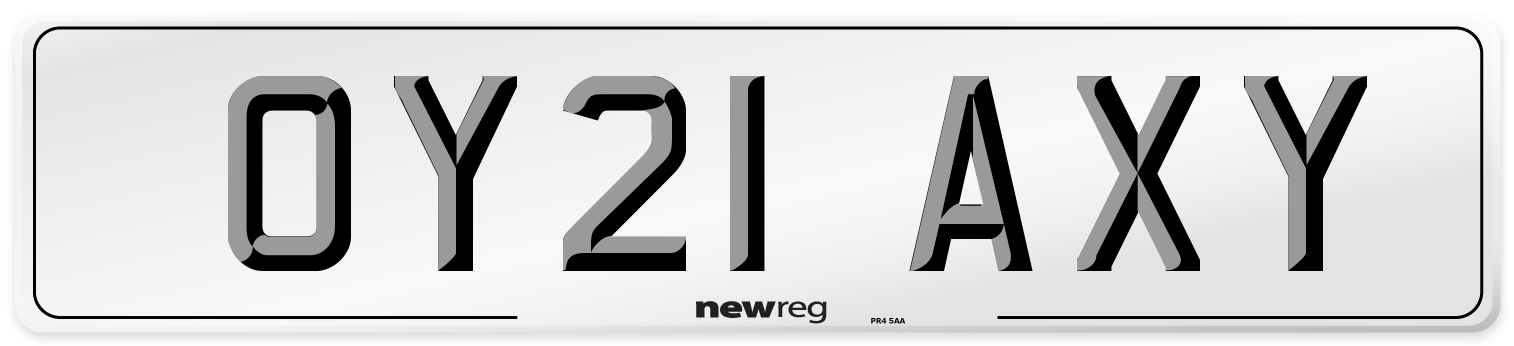 OY21 AXY Number Plate from New Reg